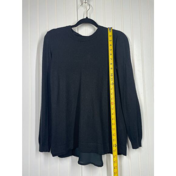 Sisley Women's Black Long Sleeve Crew Neck Button Back Detailing Sweater  XS - Picture 13 of 14